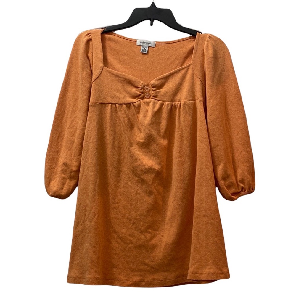 Women's Maternitees Orange Cotton Maternity Blouse